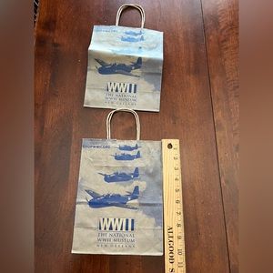 Set of two WWII Museum paper tote bags